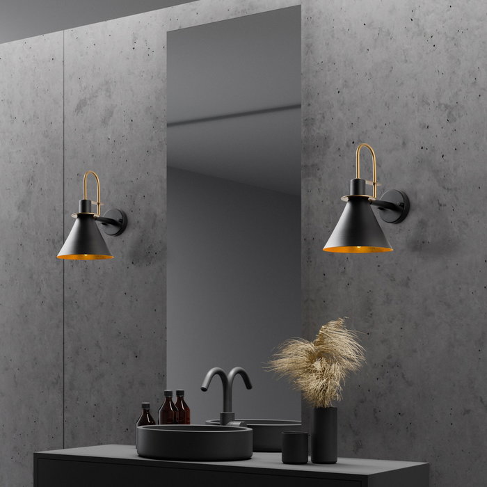 Opviq Arco - 15040 Lámpara de Pared de Metal Negra Opviq Arco - 15040 Lámpara de Pared de Metal Negra